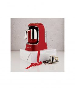 Korkmaz Kahvekolik Aqua Kırmızı/Krom Otomatik Kahve Makinesi