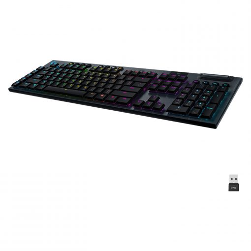 Logitech G G915 LIGHTSPEED RGB Tam Boyutlu İngilizce Q Kablosuz Oyuncu Klavyesi - Siyah