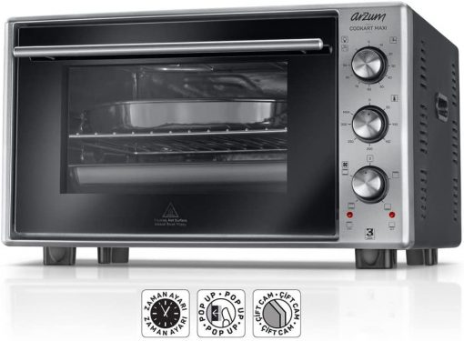Arzum AR2002 Cookart Maxi Çift Camlı Fırın