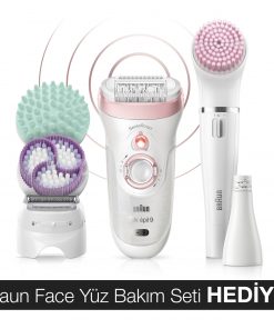 Braun Silk-épil 9 9995 Güzellik Seti SensoSmart Teknoloji Kablosuz Islak ve Kuru Kullanım Pembe 11 Ek Ataçmanlı Epilatör / Epilasyon