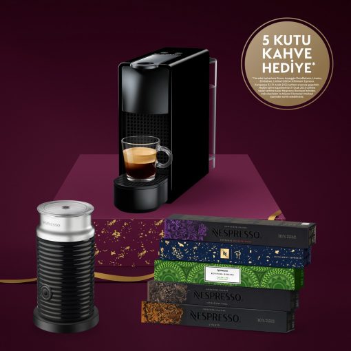 Nespresso Essenza Mini D 35 Black Bundle Kahve Makinesi Siyah