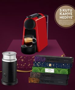 Nespresso Essenza Mini D 35 Red Bundle Kahve Makinesi Kırmızı