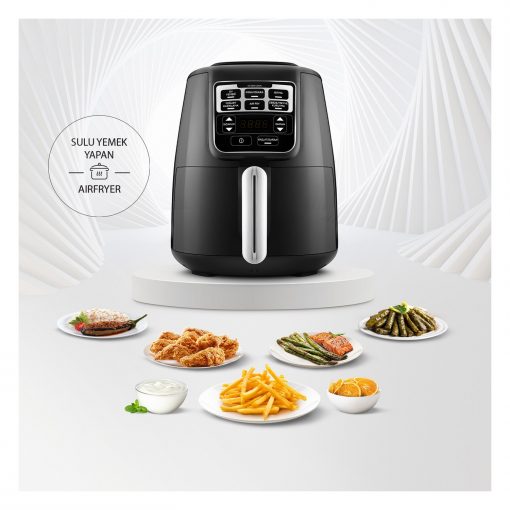 Karaca Air Pro Cook XL 2 in 1 Konuşan Airfryer Black Chrome