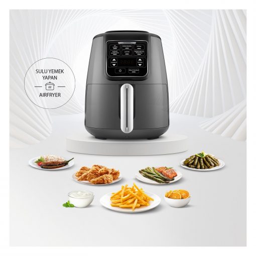 Karaca Air Pro Cook XL 2 in 1 Konuşan Airfryer Space Gray