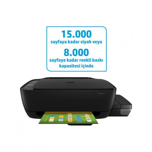 HP Ink Tank 315 Fotokopi + Tarayıcı + Mürekkep Püskürtmeli Tanklı Yazıcı Z4B04A