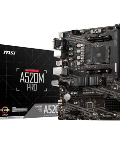 MSI A520M PRO AM4 DDR4 4600(OC) VGA DVI HDMI M.2 USB3.2 mATX Anakart