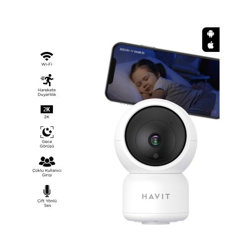 Havit IPC30 Smart 360° 2k Gece Görüştü Ip Kamera (Havit Türkiye Garantili)