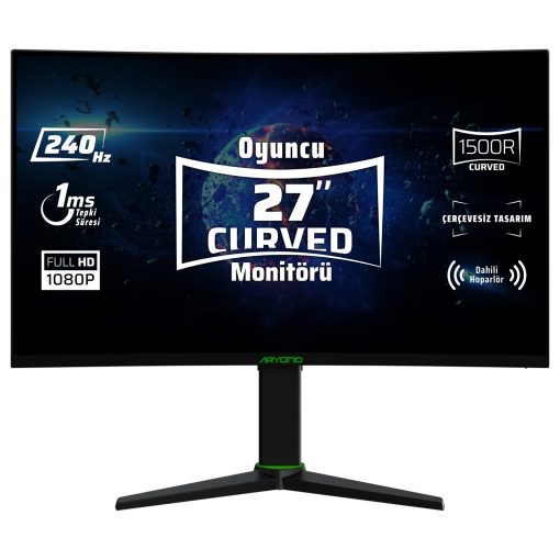 Monster Aryond A27 V1.2 27" 240HZ Full HD Curved Hoparlörlü Oyuncu Monitörü