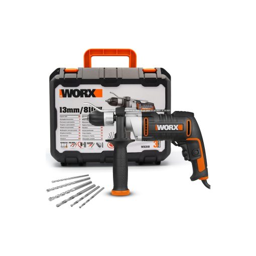 Worx WX318 810WATT 13MM Darbeli Matkap + 6 Adet Uç