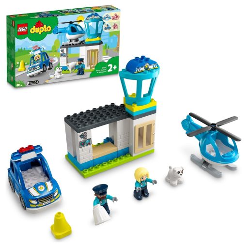 LEGO® Duplo® Kurtarma Polis Merkezi ve Helikopter 10959 - 2 Yaş ve Üzeri Için Polis Arabası ve Helikopter Içeren Oyuncak Yapım Seti (40 Parça)