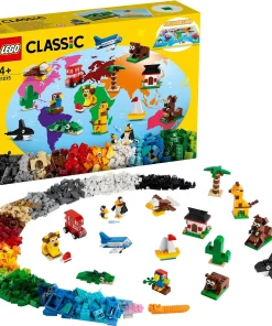 LEGO® Classic Dünya Turu 11015 - Üretken Çocuklar için Simgeleşmiş Hayvan Oyuncakları İçeren Oyuncak Yapım Seti (950 Parça)