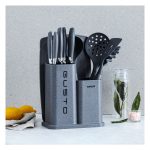 Karaca Gusto Gri 12 Parça Bıçak Servis Kesme Tahtası Seti