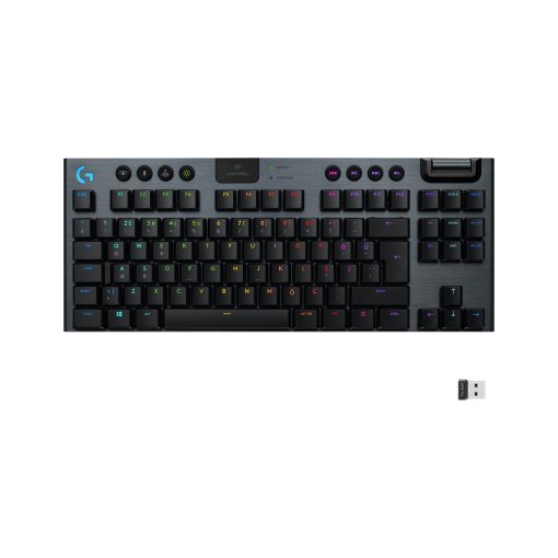 Logitech G G915 TKL LIGHTSPEED RGB İngilizce Q Kablosuz Mekanik Oyuncu Klavyesi - Siyah