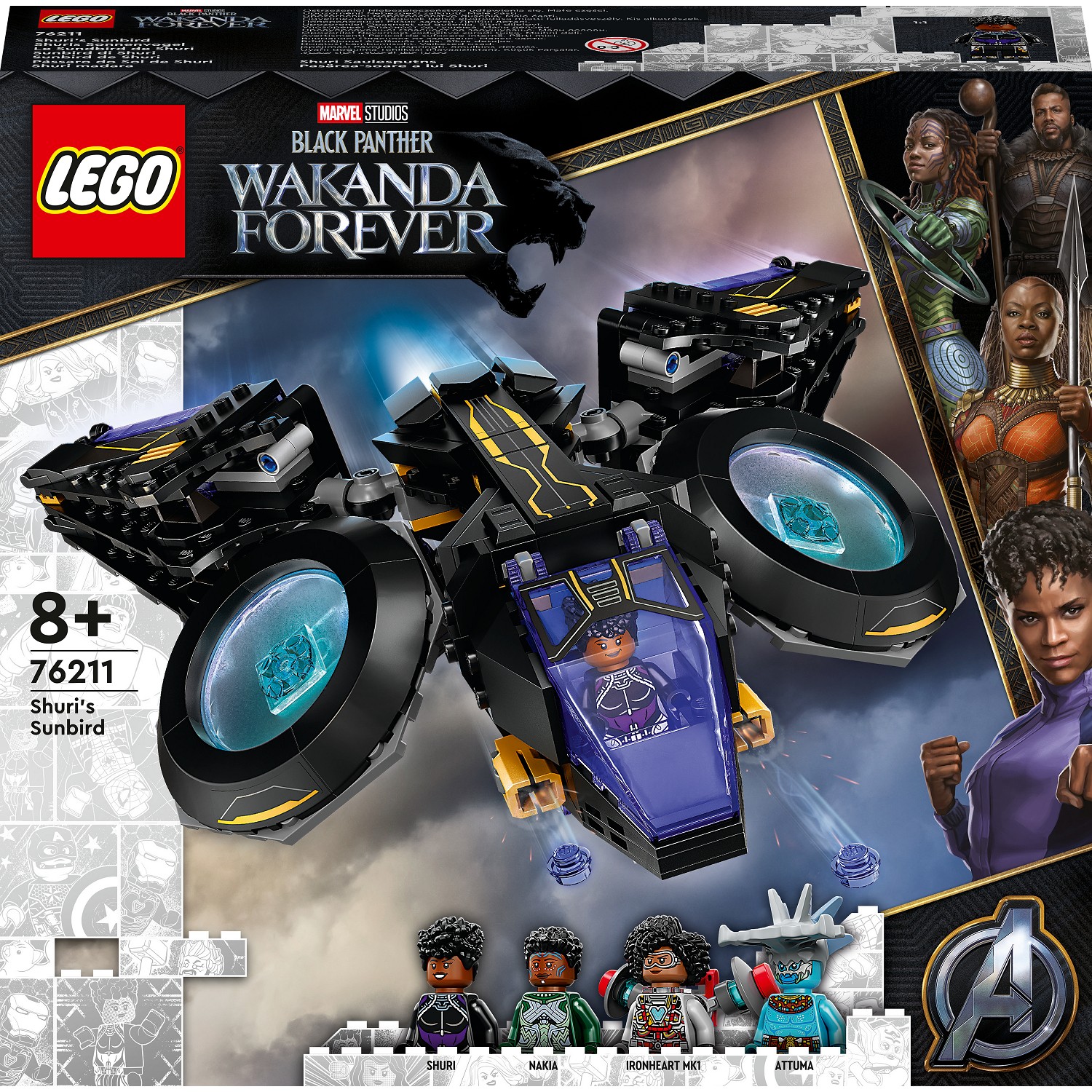 LEGO® Marvel Shuri'nin Güneş Kuşu 76211 - 8 Yaş ve Üzeri Çocuklar için Black Panther Gemisinin Oyuncak Yapım Seti (355 Parça) - Görsel 6