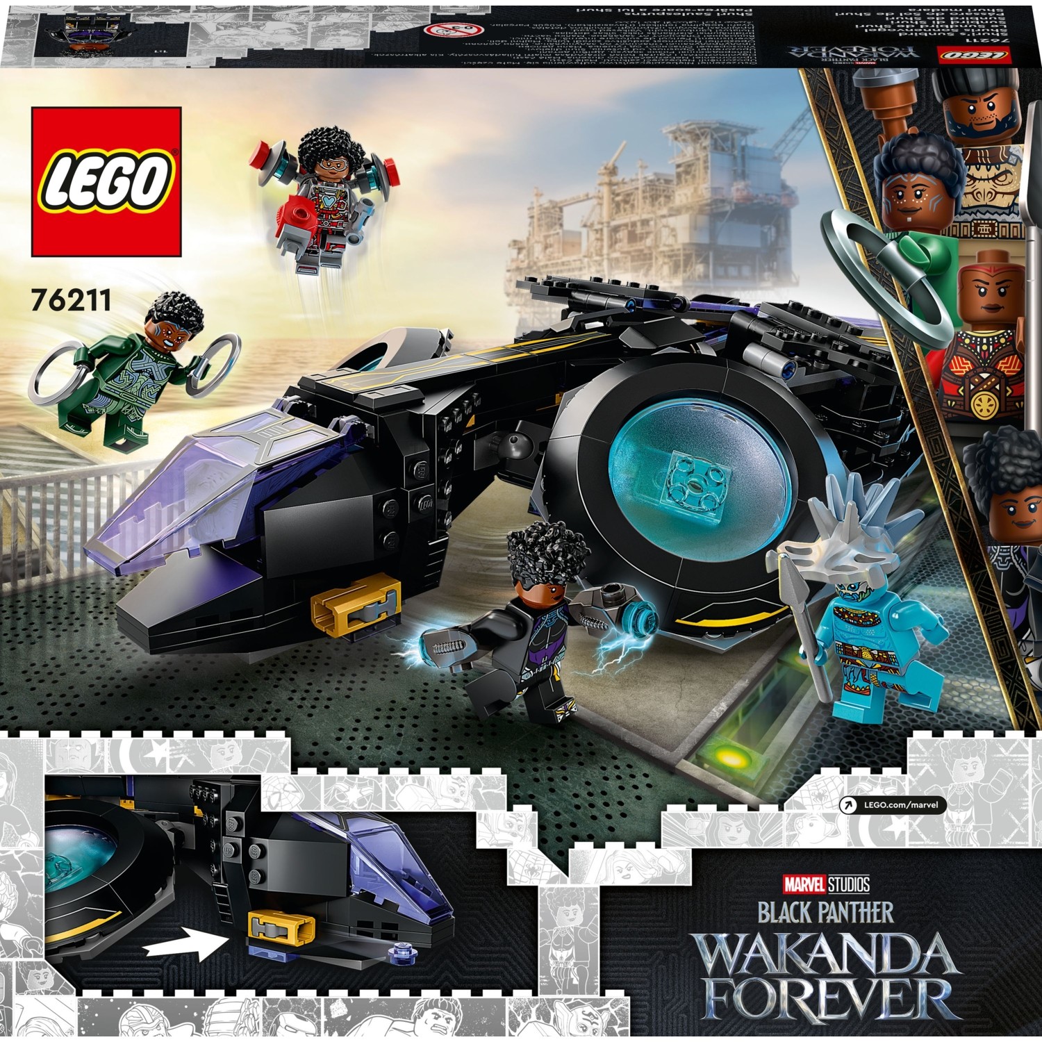 LEGO® Marvel Shuri'nin Güneş Kuşu 76211 - 8 Yaş ve Üzeri Çocuklar için Black Panther Gemisinin Oyuncak Yapım Seti (355 Parça) - Görsel 7