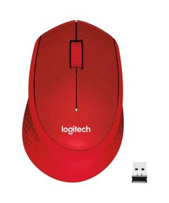 Logitech M330 Sessiz Kablosuz Optik Mouse - Kırmızı