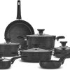 Karaca Biogranit Blacksilver 12 Parça Çeyiz Tencere Seti