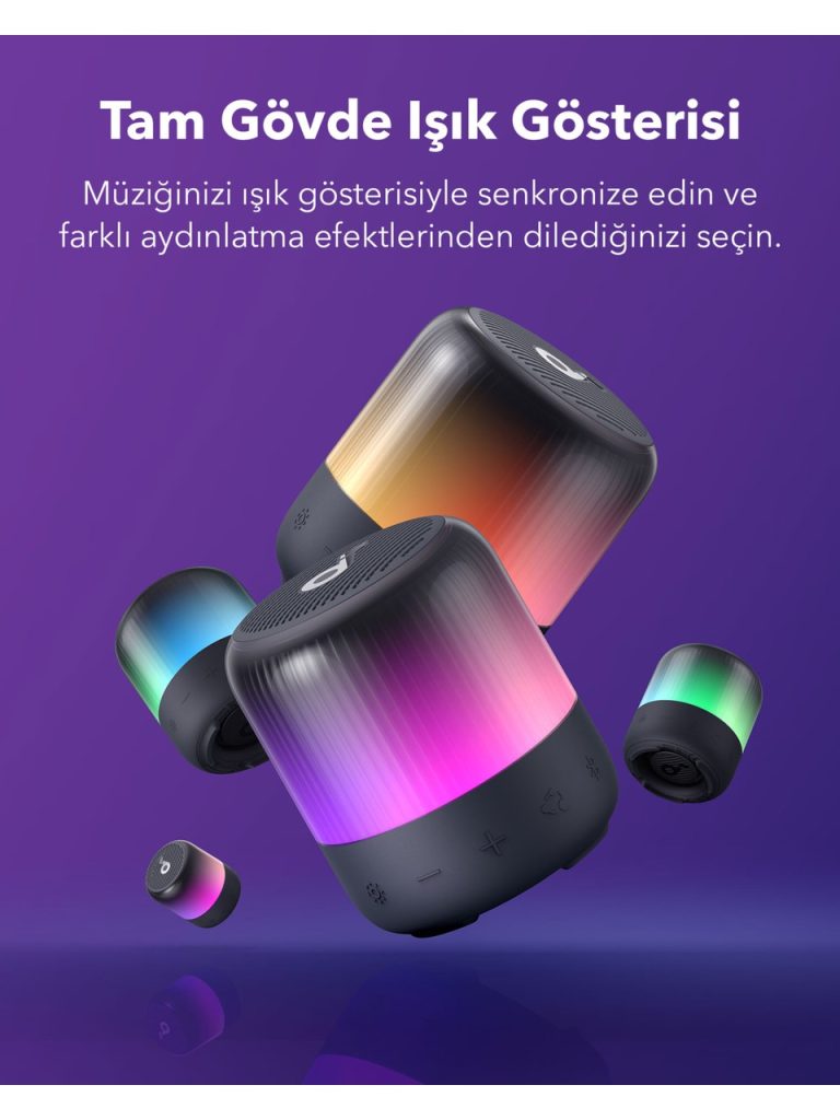 Anker Soundcore Glow Mini Taşınabilir Hoparlör - 360° Ses Bluetooth ...