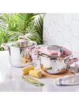 Karaca Perfect Pink İndüksiyon Tabanlı Düdüklü Tencere Seti 4+6 Lt