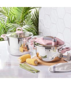 Karaca Perfect Pink İndüksiyon Tabanlı Düdüklü Tencere Seti 4+6 Lt