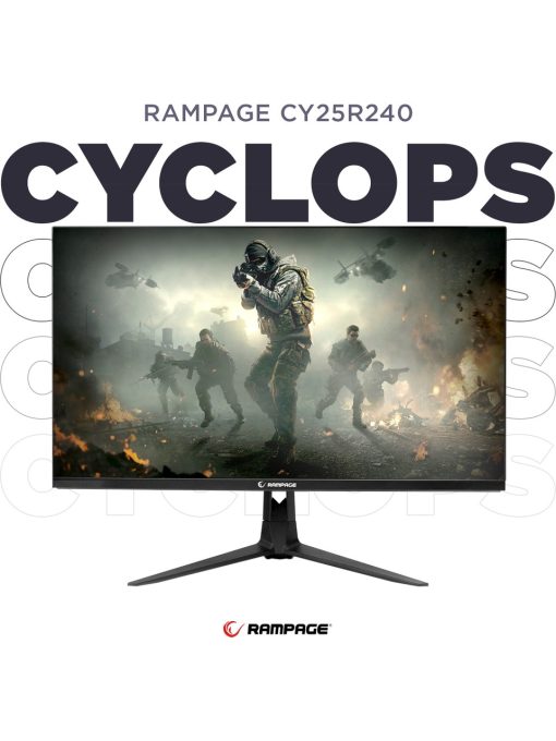 Rampage Cyclops CY25R240 25 240Hz 1ms Boe Va Full Hd Hdr Freesync Logo Yansıtma Rgb Pc Flat Oyuncu Monitörü