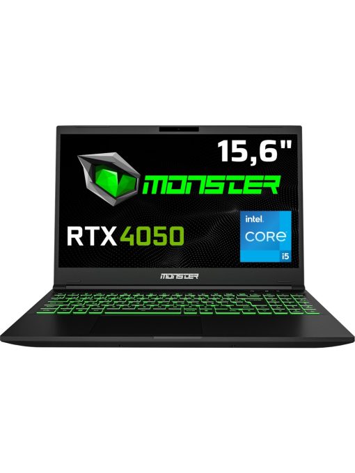 Monster Abra A5 V20.4 Intel Core i5 12450H 16 GB RAM 500 GB SSD 6 GB RTX 4050 FreeDOS 15