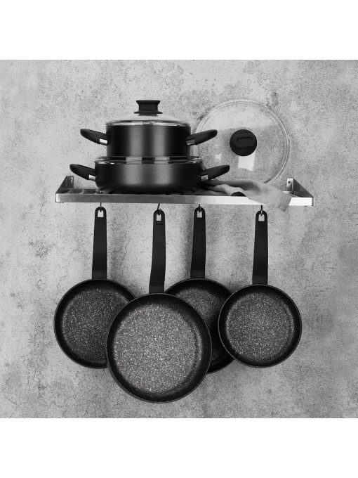 Korkmaz A2871 Lina 20x10.5 cm Siyah Tencere Casserole