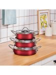 Karaca Ateş Emaye 6 Parça Omlet Sahan Set Bordo