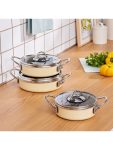 Karaca Ateş Emaye 6 Parça Omlet Sahan Set Krem