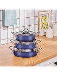 Karaca Ateş Emaye 6 Parça Omlet Sahan Set Lacivert
