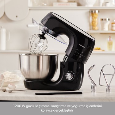 Homend Profashion 3082H Stand Mikser Siyah 5.2 Litre - Görsel 5