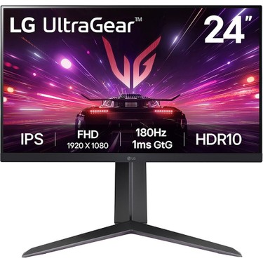 LG 24” Ultragear 24GS65F-B 1ms (Gtg) 180Hz (Hdmı+Display) Amd Freesync + G-Sync HDR10 IPS Panel Fhd Pivot Gaming Monitör