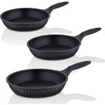 Taç Valeriya 20-24-28 3 lü Tava Seti Döküm Granit Tava Seti 4974