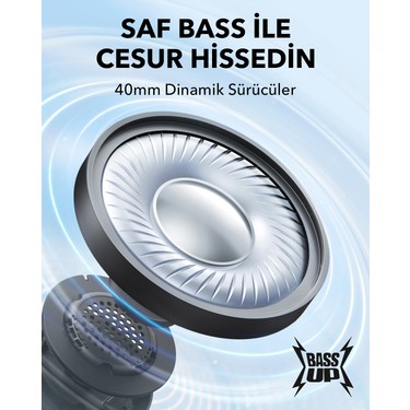 Anker Soundcore H30i Mikrofonlu Kablosuz Kulaküstü Kulaklık - 70 Saat Oynatma Süresi- Soundcore Uygulama Destekli - Multipoint Connection - Siyah (Anker Türkiye Garantili) - Görsel 6