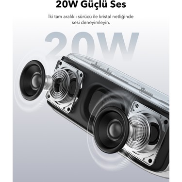 Anker Soundcore Select 2 S Kablosuz Bluetooth Hoparlör - 16 Saat Çalma Süresi - IPX7 - Siyah - A3171 (Anker Türkiye Garantili) - Görsel 2