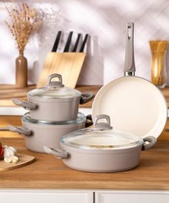 Emsan Crystal 7 Parça Tencere Seti Bej