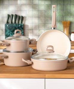 Emsan Crystal 7 Parça Tencere Seti Rosegold