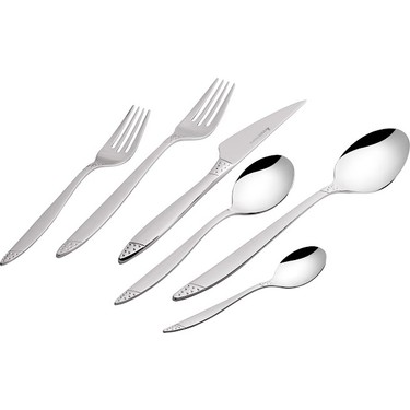 Karaca Bore Elegance 36 Parça 6 Kişilik Çatal Kaşık Bıçak Kutulu - Görsel 2