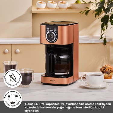 Karaca Series 2303 Inox Filtre Kahve Makinesi Bronze Ke-km2303 - Görsel 6