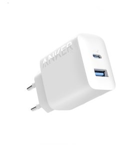 Anker 20W USB-C + USB-A Çift Portlu Şarj Cihazı - A2348 - Beyaz (Anker Türkiye Garantili)