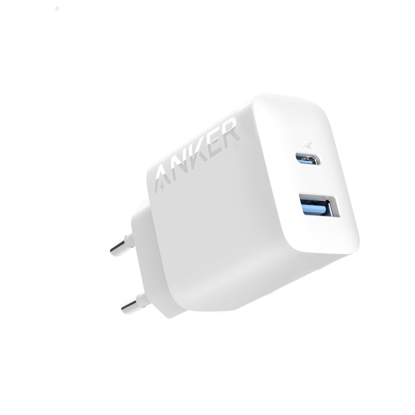 Anker 20W USB-C + USB-A Çift Portlu Şarj Cihazı - A2348 - Beyaz (Anker Türkiye Garantili)
