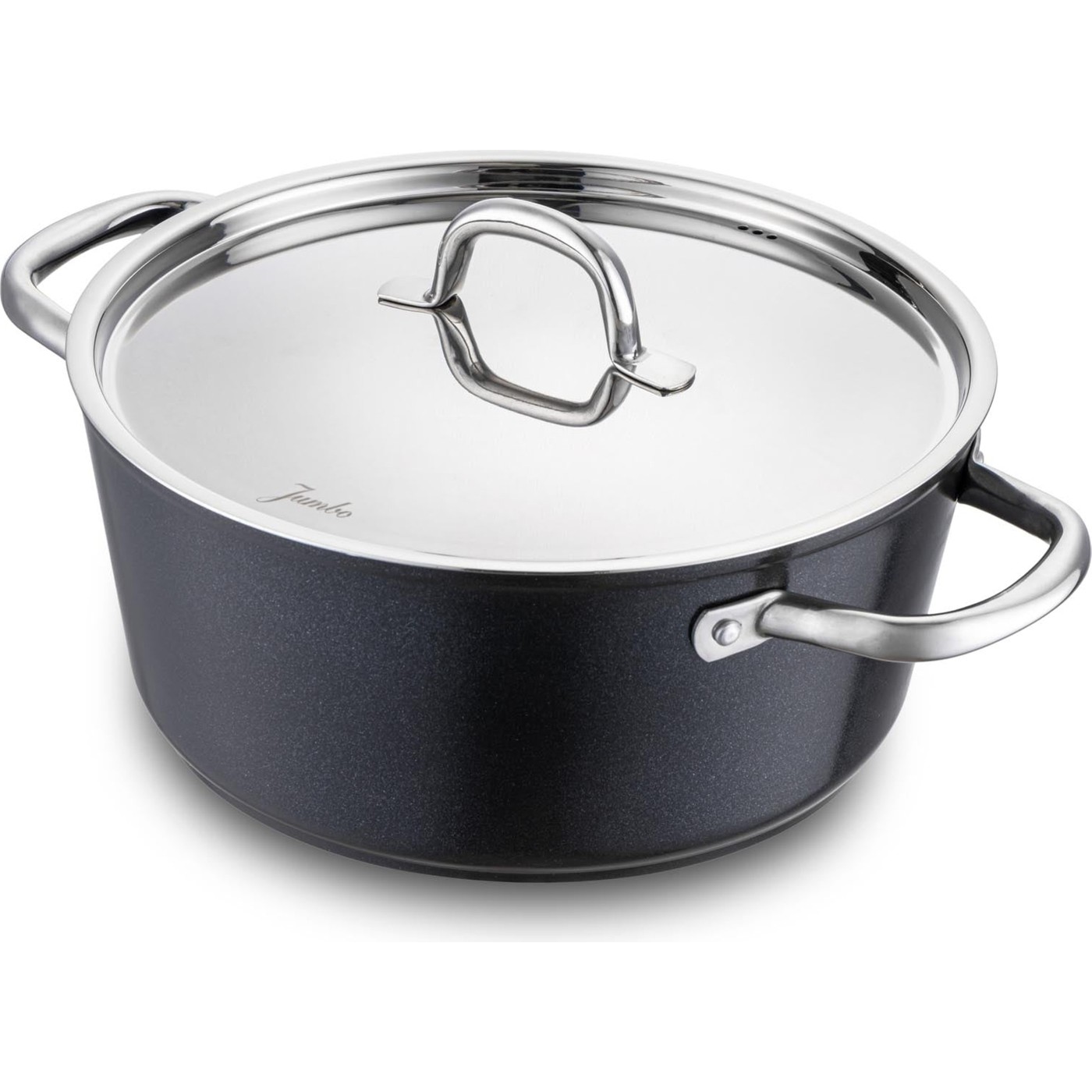 Jumbo Swiss Crystal Siyah 5 Parça Tencere Seti Siyah - Görsel 2