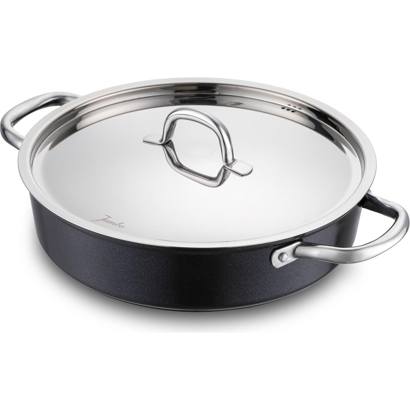 Jumbo Swiss Crystal Siyah 5 Parça Tencere Seti Siyah - Görsel 3