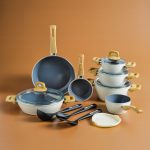 Karaca Refika Birgül Swiss Crystal 15 Parça Çeyiz Seti 26 cm Seramik Kaplama Derin Tencere Seti İndüksiyon ve Fırına Uygun Değil