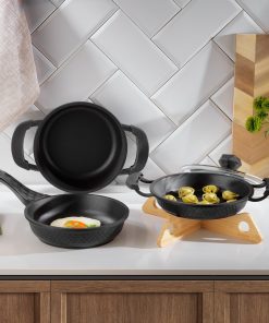 Schafer Crystal Döküm Mini Aile Seti 4 Parça-Siyah