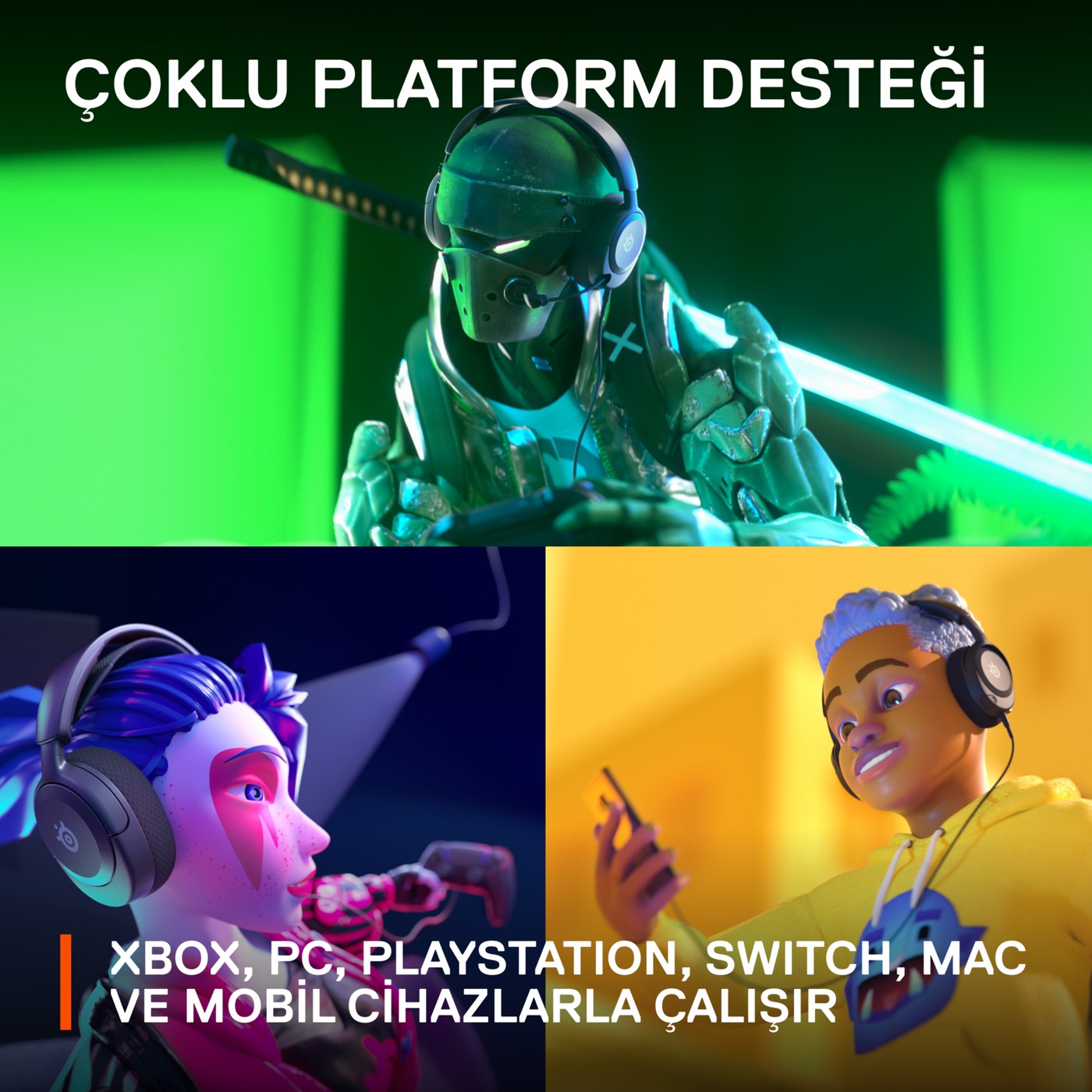 SteelSeries Arctis Nova 1X Xbox Oyuncu Kulaklığı - Kablolu Mikrofonlu Siyah - Görsel 7