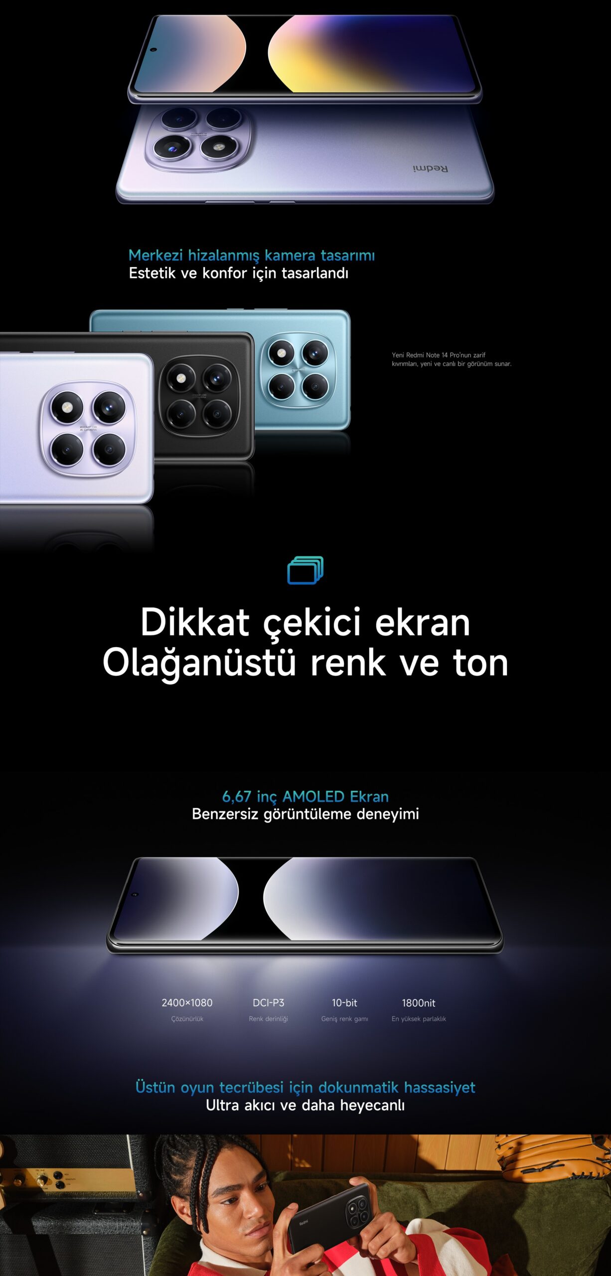 Xiaomi REDMI Note 14 Pro 256 GB 8 GB Ram (Xiaomi Türkiye Garantili) Mavi - Görsel 7