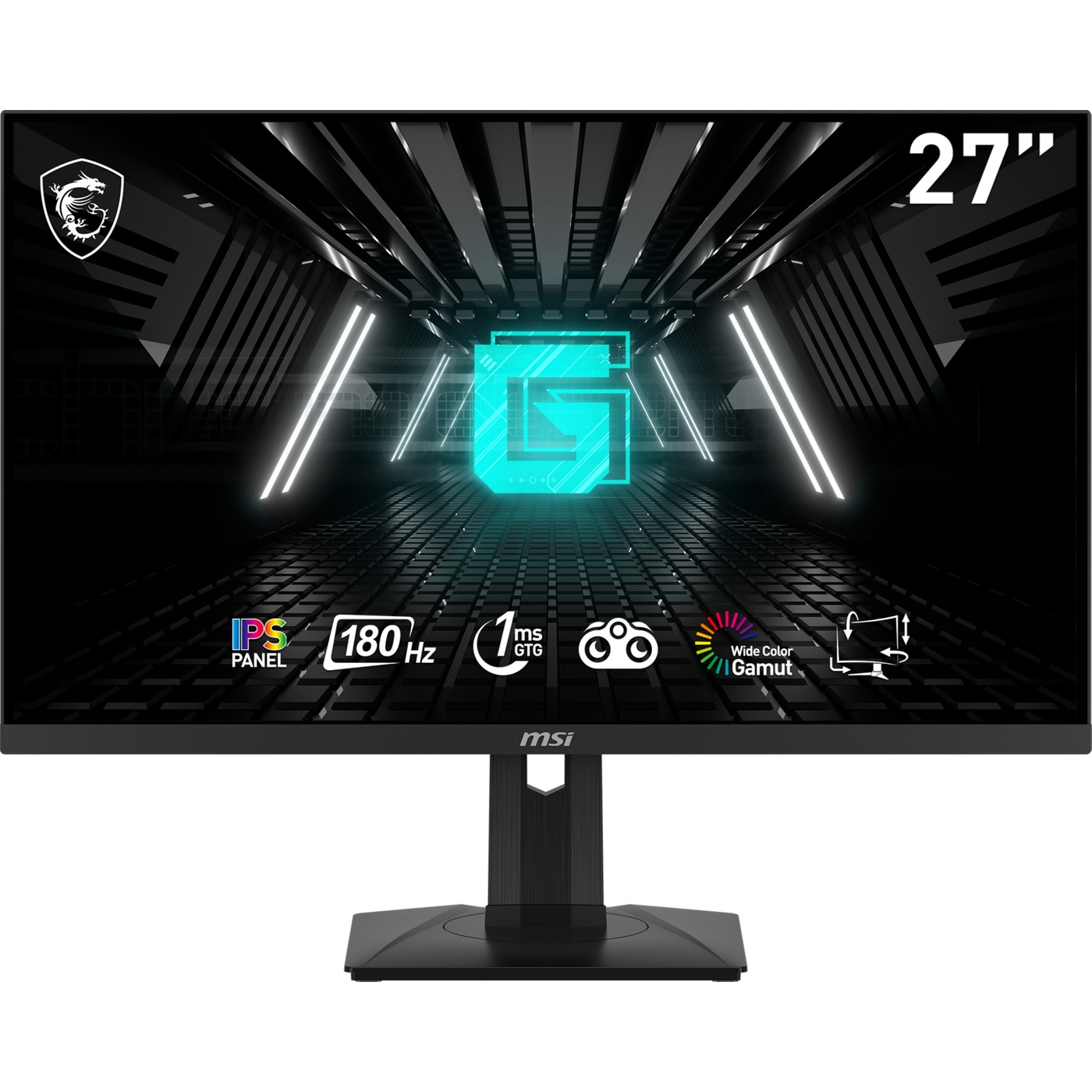 MSI 27" G274PF 1920x1080 (FHD) 16:9 Flat Rapid Ips 180HZ 1Ms G-Sync Compatible Pivot Gaming Monitor - Görsel 3