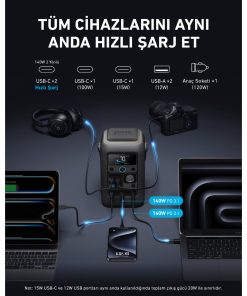Alternative view of Anker Solix C300X Dc 288WH I 300W Taşınabilir Güç Kaynağı - A1728 (Anker Türkiye Garantili)