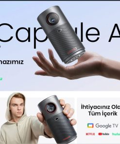 Alternative view of Anker Nebula Capsule Air 150 Lümen HD Wi-Fi Taşınabilir Mini Projeksiyon Cihazı Dünyanın En Küçük Google Tv Projeksiyon Cihazı - Beyaz - D4112